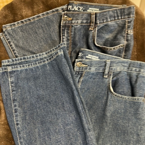 THE CHILDRENS PLACE Bundle of 2 Basic Bootcut Jeans Sz 18 Husky - Picture 1 of 9